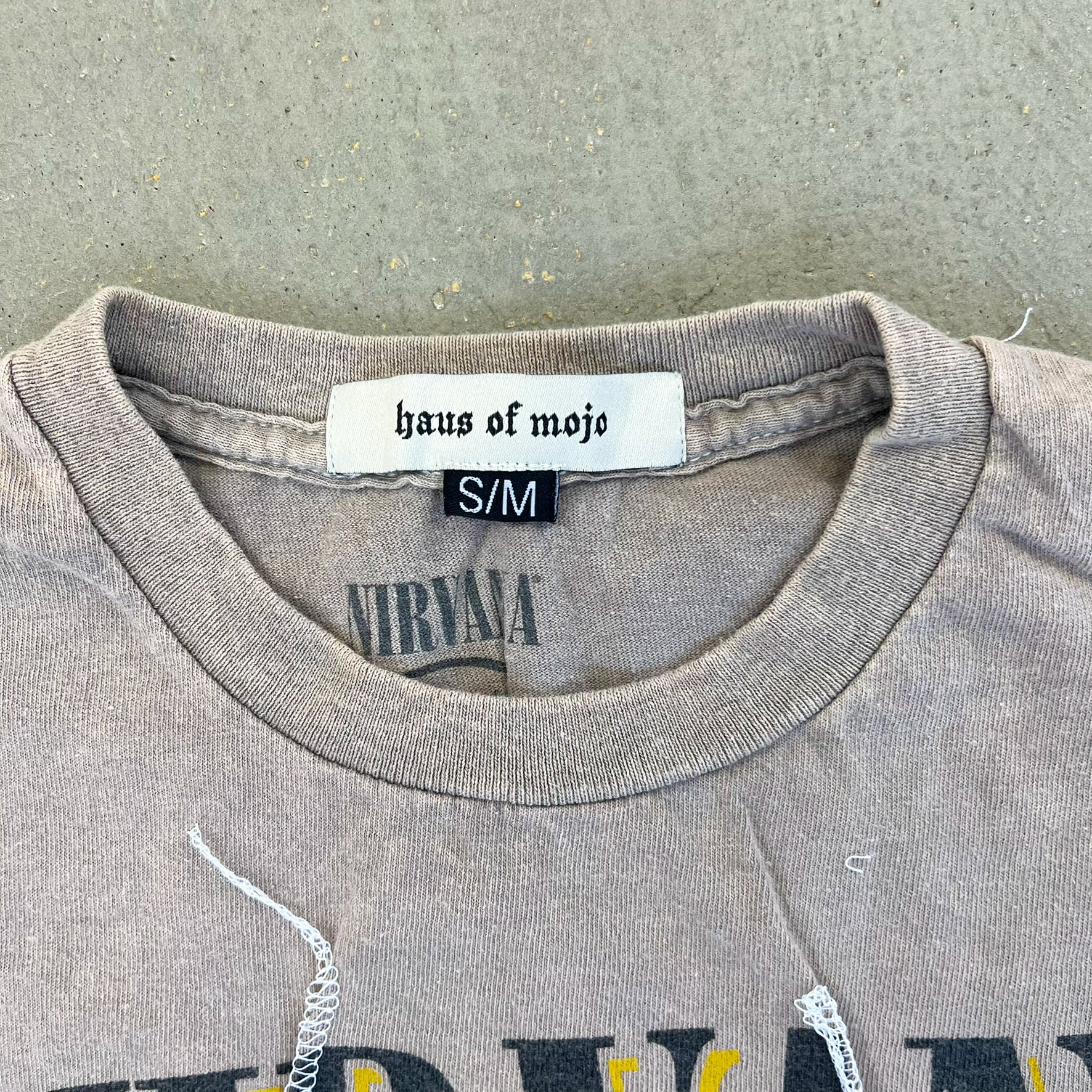 F- HOM Nirvana Smiley Face Reworked Dbl Stitch Tee