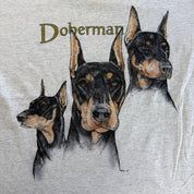 J- Vintage '94 Doberman Dog Graphic Made In USA Single Stitch Tee - XL