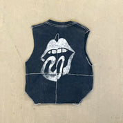 F- HOM Rolling Stones US Logo Reworked Dbl Stitch Crop Top