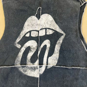 F- HOM Rolling Stones US Logo Reworked Dbl Stitch Crop Top