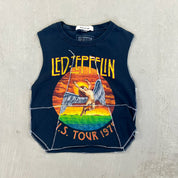 F- HOM Led Zeppelin Reworked Dbl Stitch Crop Top