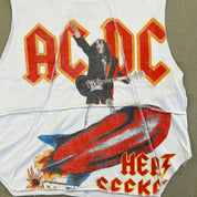 F- HOM AC/DC Heat Seeker Reworked Dbl Stitch Crop Top