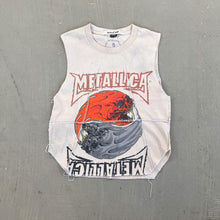 Load image into Gallery viewer, F- HOM Metallica Text &amp; Logo Reworked Dbl Stitch Crop Top
