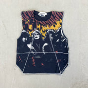 F- HOM KISS Jumbo Print Reworked Dbl Stitch Crop Top