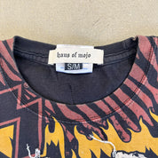 F- HOM KISS Jumbo Print Reworked Dbl Stitch Crop Top