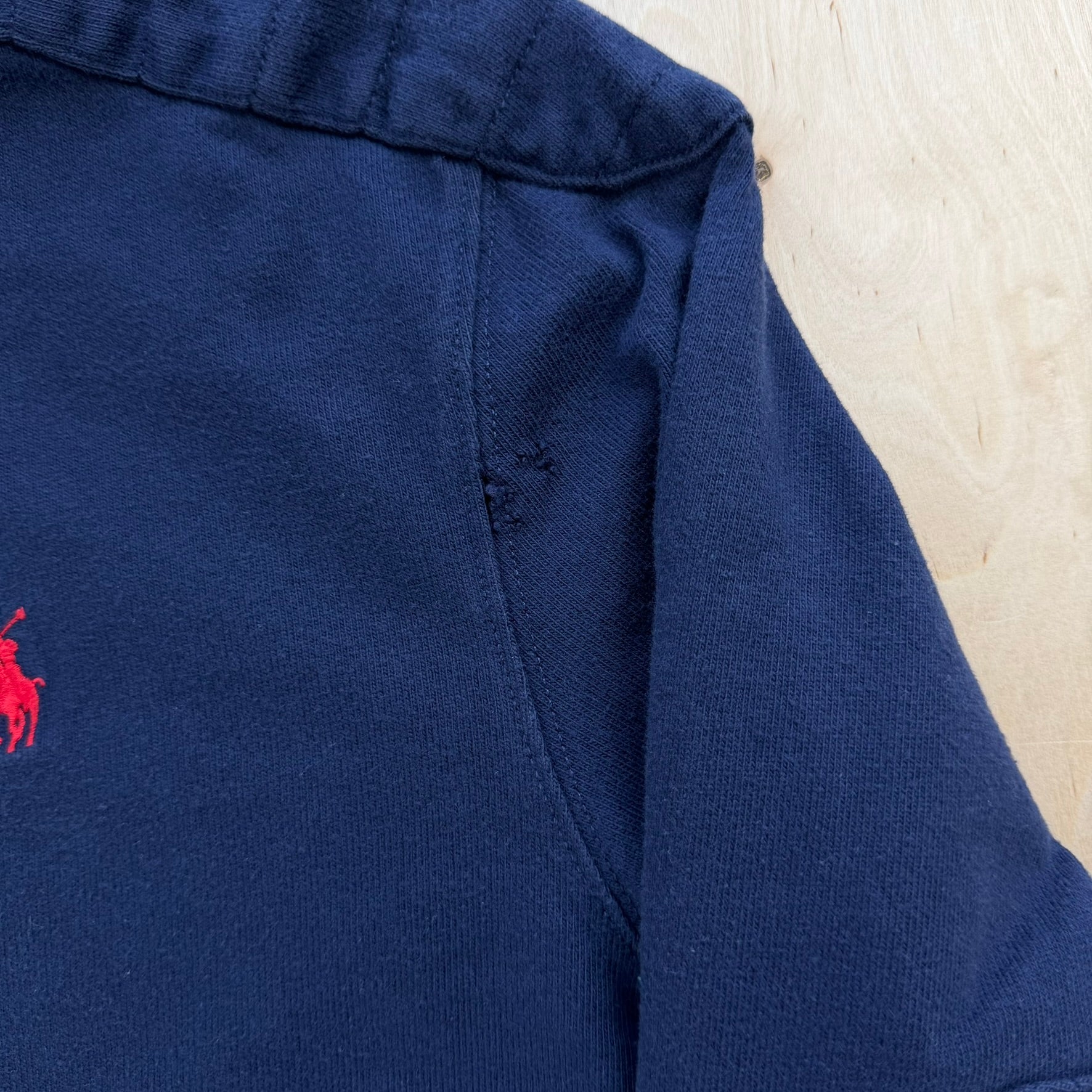J- Vintage Polo Ralph Lauren Navy Rugby Shirt - XL