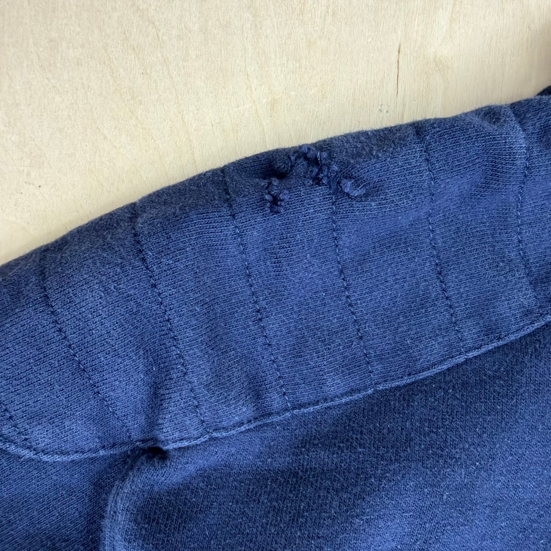 J- Vintage Polo Ralph Lauren Navy Rugby Shirt - XL