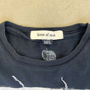 F- HOM The Beatles Picture Reworked Dbl Stitch Crop Top