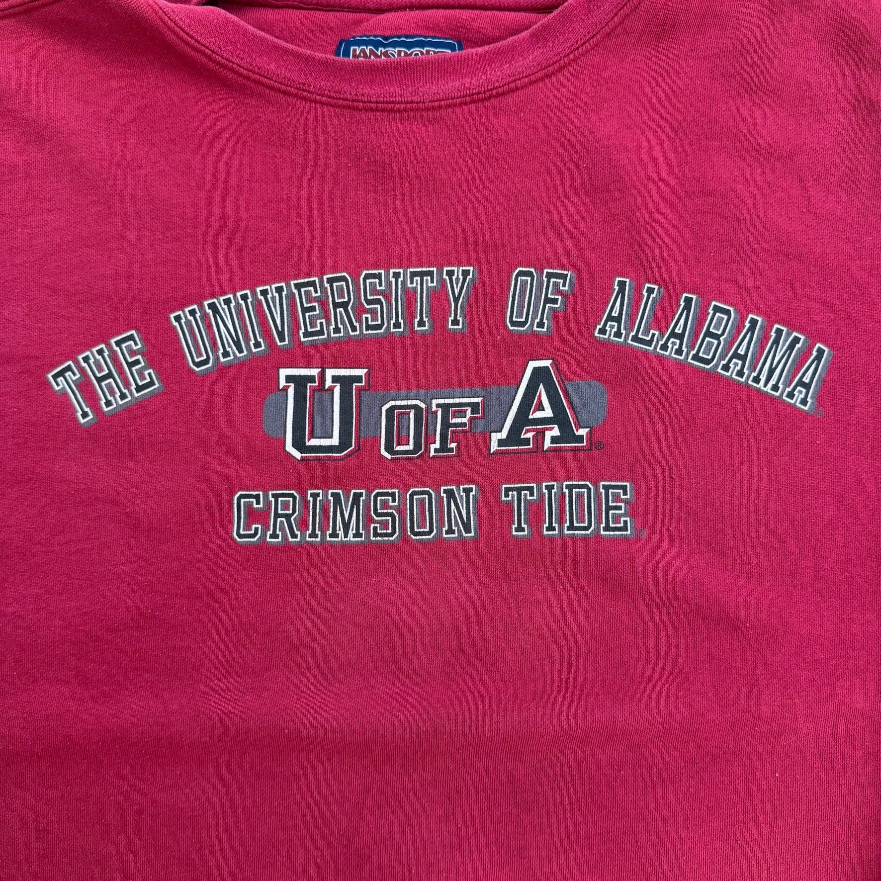 J- Vintage Jansport University Of Alabama Crimson Tide Text Crewneck - XL