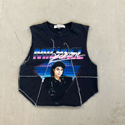 F- HOM Michael Jackson Reworked Dbl Stitch Crop Top