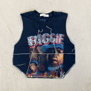 F- HOM Biggie Smalls Reworked Dbl Stitch Crop Top