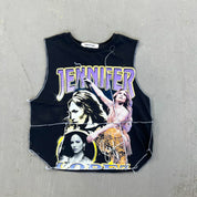 F- HOM Jennifer Lopez Reworked Dbl Stitch Crop Top