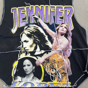 F- HOM Jennifer Lopez Reworked Dbl Stitch Crop Top