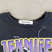 F- HOM Jennifer Lopez Reworked Dbl Stitch Crop Top