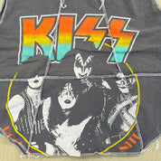 F- HOM Kiss Rock n Roll Reworked Dbl Stitch Crop Top