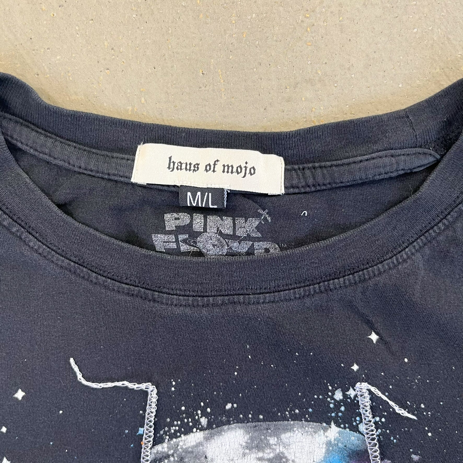 F- HOM Pink Floyd Reworked Dbl Stitch Crop Top