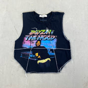 F- HOM Ice Cube Reworked Dbl Stitch Crop Top