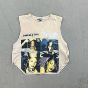 F- HOM Aaliyah Reworked Dbl Stitch Crop Top