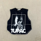 F- HOM Tupac Praying Hands Reworked Dbl Stitch Crop Top
