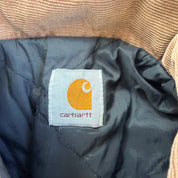 J- Vintage Carhartt Zip Up Collared Beige Workwear Jacket - XL