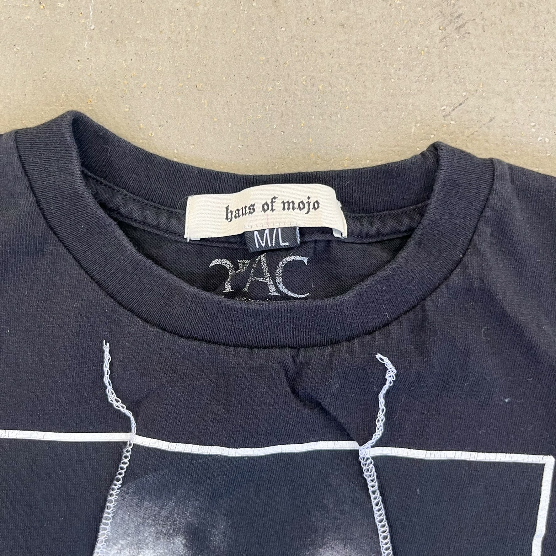 F- HOM Tupac Praying Hands Reworked Dbl Stitch Crop Top