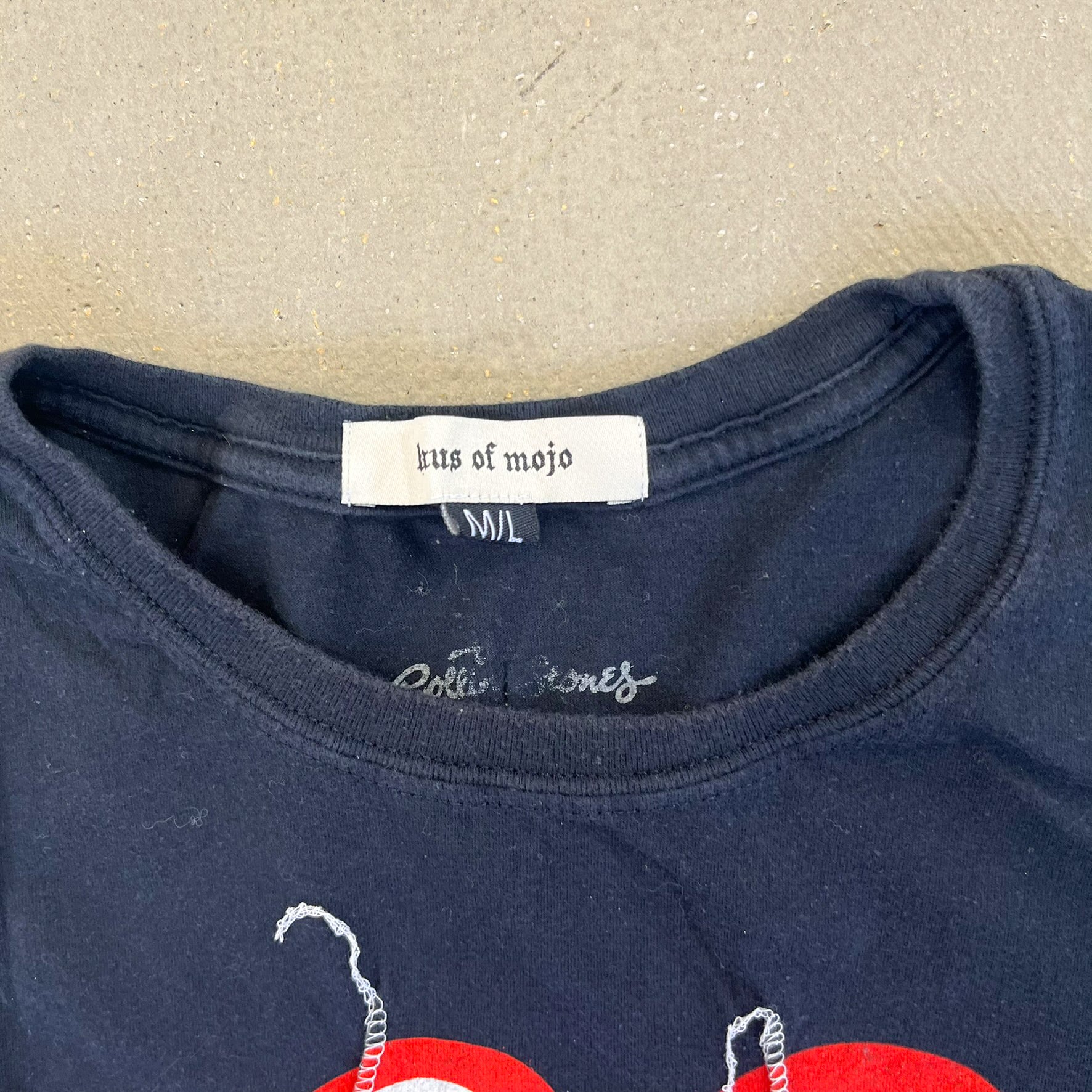 F- HOM Rolling Stones Tongue Logo Reworked Dbl Stitch Crop Top