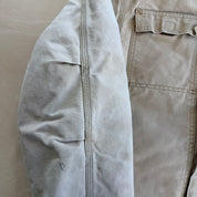 J- Vintage Carhartt Zip Up Collared Beige Workwear Jacket - XL