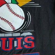 J- Vintage '93 St Louis Cardinals MLB Looney Tunes Tazmanian Devil Graphic Made In USA Single Stitch Tee - XL
