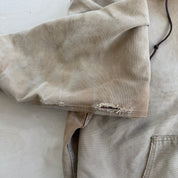 J- Vintage Carhartt Zip Up Hooded Beige Workwear Jacket - XL Tall