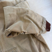 J- Vintage Carhartt Zip Up Hooded Beige Workwear Jacket - XL Tall