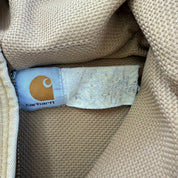J- Vintage Carhartt Zip Up Hooded Beige Workwear Jacket - XL Tall