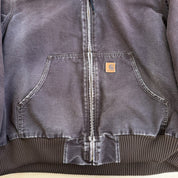 J- Vintage Carhartt Zip Up Hooded Brown Workwear Jacket - XL Tall