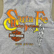 F- HOM Harley Davidson Santa Fe Reworked Dbl Stitch Crop Top