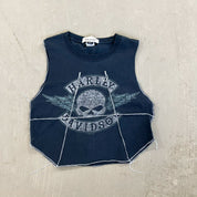 F- HOM Harley Davidson Gladstone Reworked Dbl Stitch Crop Top