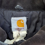 J- Vintage Carhartt Zip Up Collared Black Workwear Jacket - XL
