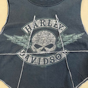 F- HOM Harley Davidson Gladstone Reworked Dbl Stitch Crop Top