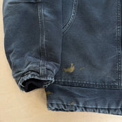 J- Vintage Carhartt Zip Up Collared Black Workwear Jacket - XL