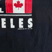 J- Vintage '93 Los Angeles Kings NHL Text Made In USA Single Stitch Tee - L