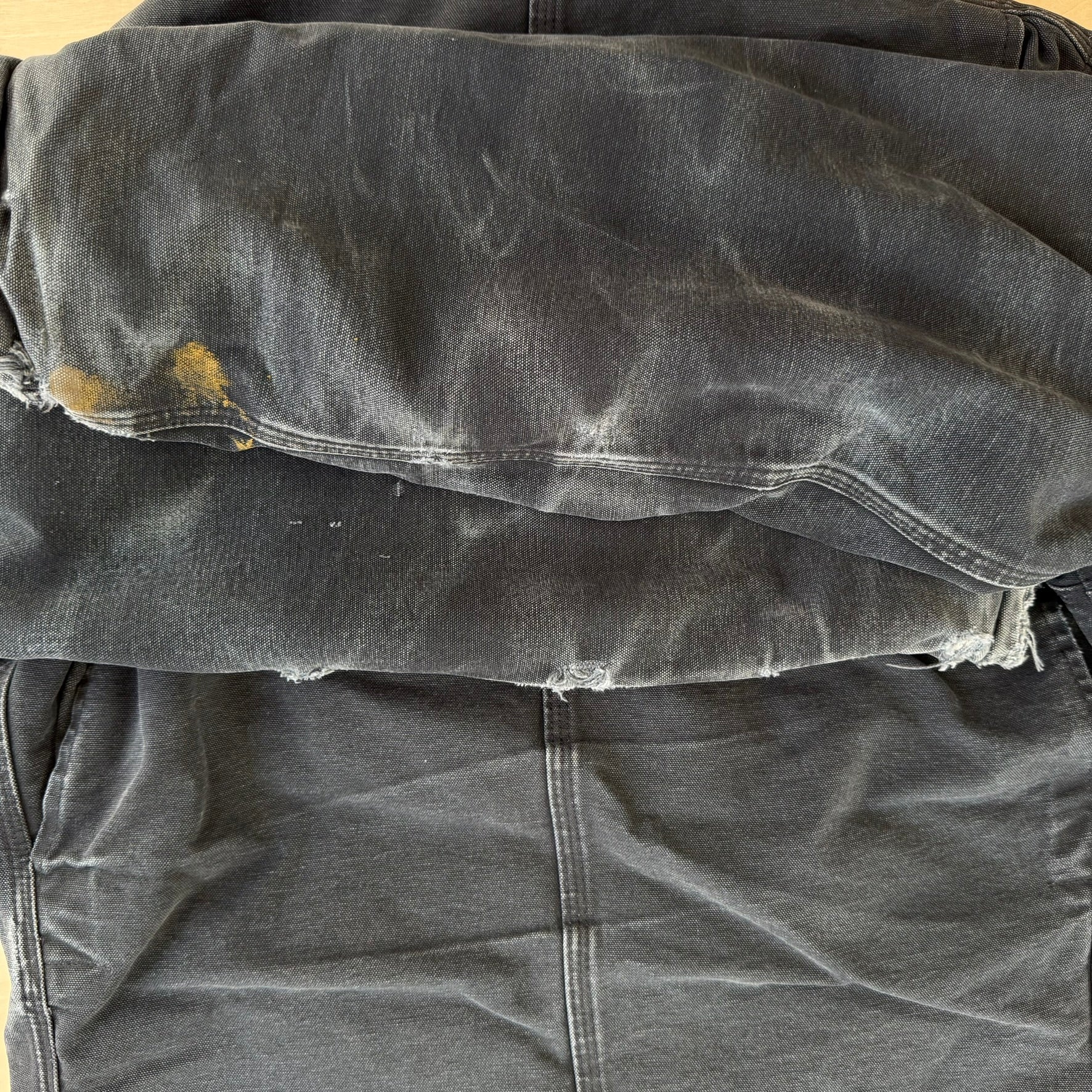 J- Vintage Carhartt Zip Up Collared Black Workwear Jacket - XL