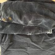 J- Vintage Carhartt Zip Up Collared Black Workwear Jacket - XL