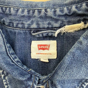 J- Vintage Levi's Denim Snap Button Down Shirt - XL