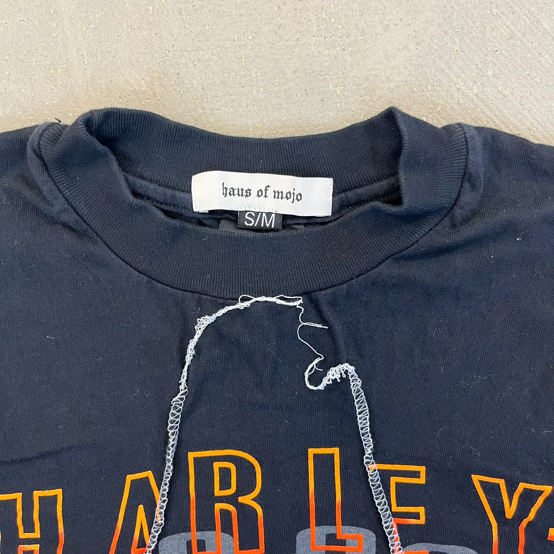 F- HOM Harley Davidson Wisconsin Reworked Dbl Stitch Crop Top