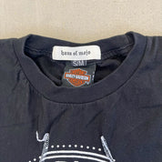 F- HOM Harley Davidson Vacaville Reworked Dbl Stitch Crop Top