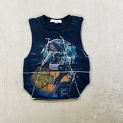 F- HOM Harley Davidson Las Vegas Reworked Dbl Stitch Crop Top