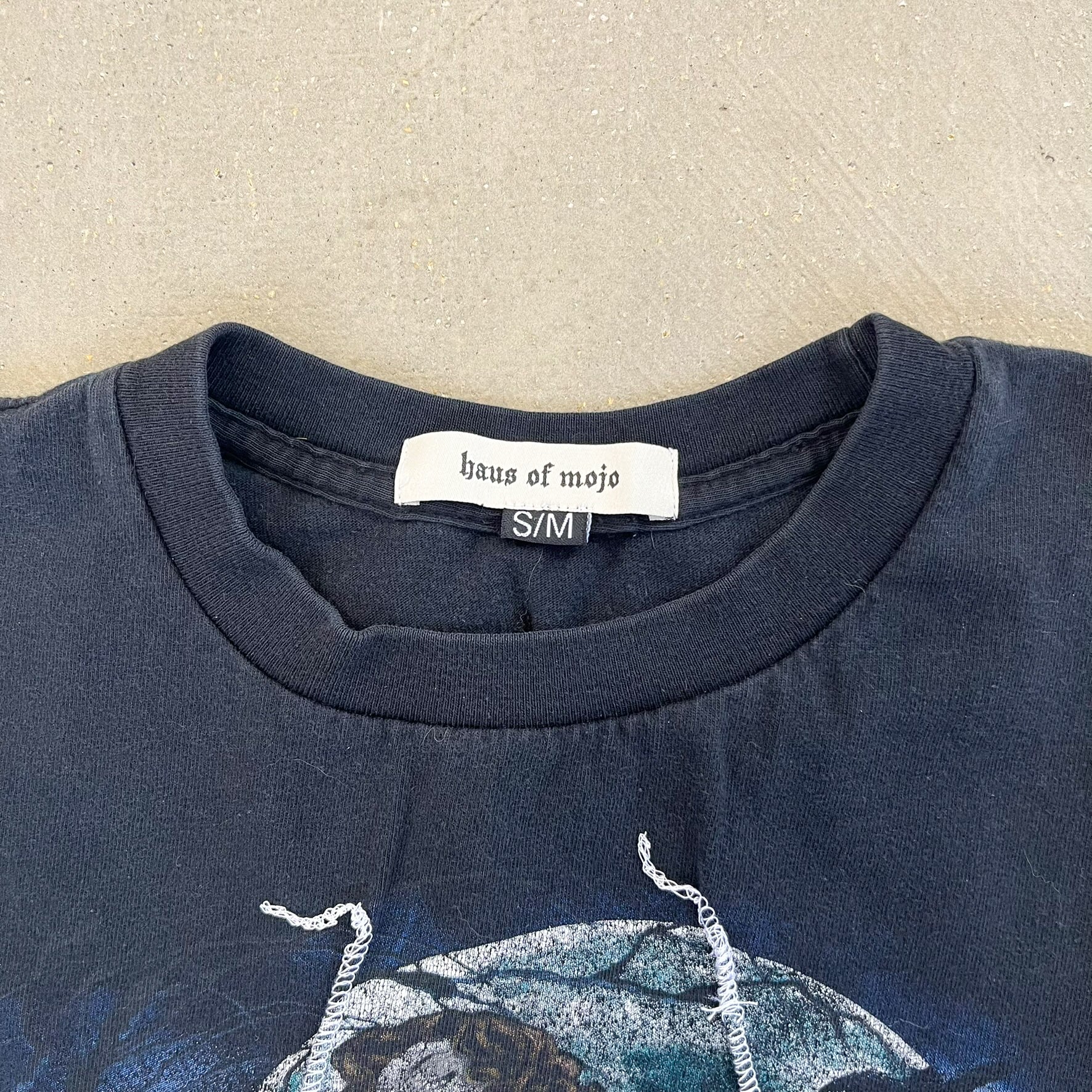 F- HOM Harley Davidson Las Vegas Reworked Dbl Stitch Crop Top
