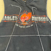 F- HOM Harley Davidson El Paso Texas Reworked Dbl Stitch Crop Top