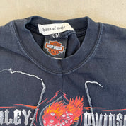 F- HOM Harley Davidson El Paso Texas Reworked Dbl Stitch Crop Top