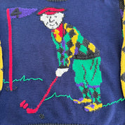 J- Vintage Mezzo Golfer Graphic Knit Sweater - XL
