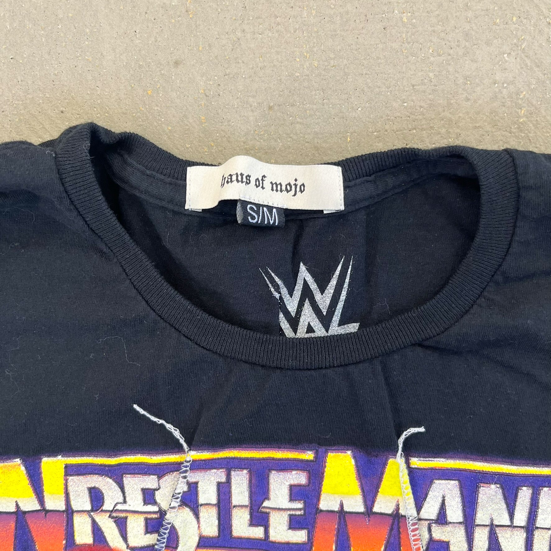 F- HOM WWE WrestleMania Reworked Dbl Stitch Crop Top