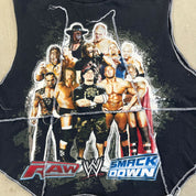 F- HOM WWE Raw Vs Smackdown Reworked Dbl Stitch Crop Top